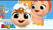Bubble Bath Song | Little Angel Kids Songs & Nursery Rhymes