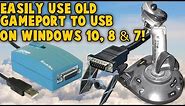 Use Old Gameport Joystick on Windows 11 10 8 & 7 - Gameport to USB Nest - Retro Joystick Controllers