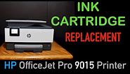 HP OfficeJet Pro 9015 Ink Cartridge Replacement.