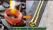 How to make 24k chain necklace || Gold chain-making process