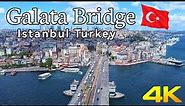 Exploring the Majestic Galata Bridge in Istanbul, Turkey 4K Cinematic Tour || Travelarc