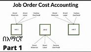 Job order costing System | Product costing | Cost & management accounting I Chapter 3 | Part one