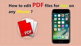 How to edit PDF files for free on any iPhone ?