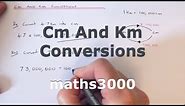 Cm And Km. How To Convert Between Centimetres And Kilometres (1km=100,000cm).