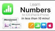 Complete Numbers for iOS Tutorial - Full quick class/guide + EXTRAS! iPad & iPhone