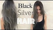 How to: Black Roots Silver Grey Hair | Stella