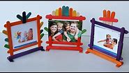 Popsicle Stick Crafts - How to make Photo Frames | 4 different types