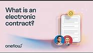 What is an electronic contract? | Oneflow