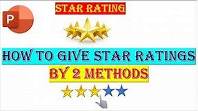 How to create star rating animation in PowerPoint | Create an interactive star rating animation