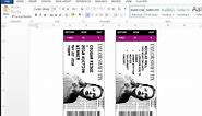 How to easily make custom Concert Tickets or Concert Ticket Invitations with MS Word