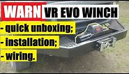 New WARN VR EVO Winch: Quick Unboxing, Installation and Wiring in Easy Steps!