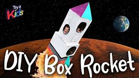 How To Make A Cardboard Box Rocket | DIY crafts for Kids
