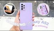 Samsung Galaxy A52 4G/128GB | awesome violet | re unboxing | i found a cute phone case 💫