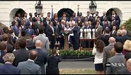 President Donald Trump hosts Super Bowl-winning New England Patriots at White House 4/19/2017