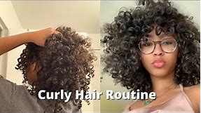 Curly Hair Routine 3b/3c (wash, bangs, volume)