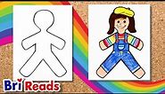 Paper Doll Craft | Easy Paper Craft for Kids | Craft and Create with Bri Reads