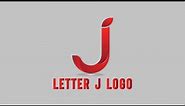J Letter Logo Design | Logo design tutorial illustrator for beginners | How to design letter j logo