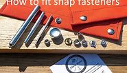 How to fit snap fasteners durable dot by J Clarke Marine Ltd