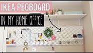Ikea Pegboard for Craft Room and Home Office Organization Skadis