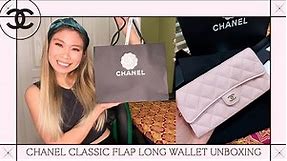 UNBOXING // CHANEL Classic Flap Long Wallet in Light Pink // Luxury Shopping [Chanel Neiman Marcus]