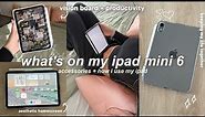 WHAT’S ON MY IPAD MINI 6 🫶🏻🍓 accessory unboxing + aesthetic home screen + productivity apps