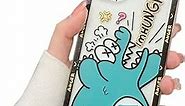 Cute Cartoon Angry Hungry Crocodile Phone Case Compatible with iPhone 12 Case Lens Protection Soft TPU Clear Funny Dinosaur Cover Case
