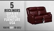 Top 5 Global Furniture Usa Recliners Sofa [2018]: Global Furniture Reclining Loveseat, Burgundy