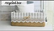 DIY CAJA ORGANIZADORA CON MATERIAL RECICLADO /DIY Fabric-wrapped storage Bins