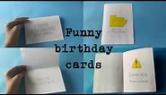 5 Funny Birthday cards for bff | Handmade easy cards ideas