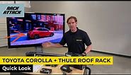 2019+ Toyota Corolla with Thule Evo Clamp WingBar + Evo Roof Rack Crossbars