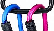 Redamancy 3 pcs Carabiner Clips,Coloured D-Ring Locking Carabiner Clip Twist Lock Carabiners Keychain Clips Suitable for Camping,Hiking,Traveling,Water Bbottles