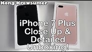 iPhone 7 Plus Rose Gold and Matte Black Detailed Unboxing Close up in 4K!