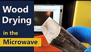 Wood drying in the microwave for 8 minutes. Fast and reliable result.