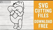 Pooh Bear Svg Free Cut File for Cricut