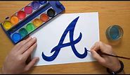 How to draw the Atlanta Braves logo - MLB