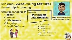 Lecture 01: What is a Partnership? [Partnership Accounting]