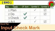 [ENG] How to input Check Mark in Excel
