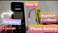 "NO BATTERY" How to replace your Cordless Phone batteries- ( VTECH LS6425 "NO BATTERY" Fix )
