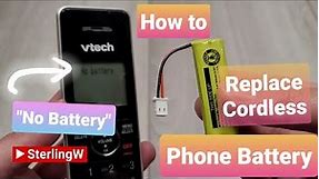 "NO BATTERY" How to replace your Cordless Phone batteries- ( VTECH LS6425 "NO BATTERY" Fix )