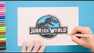 How to draw Jurassic World Logo