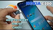 Nokia C300 How to insert SIM/SD Cards so easy