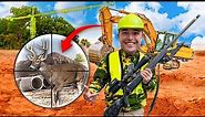 Deer Hunting An ACTIVE Construction Site - (SCOPE CAM)