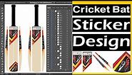 How to Create A Sticker Design For Cricket Bat in Adobe illustrator || By ANDesigner