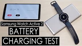 Samsung Galaxy Watch Active 2 Battery Charging Test 40mm (Samsung 10,000mAh Fast Charge Powerbank)