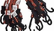 Kotap MABC-18 All- Purpose Adjustable Bungee Cords with Hooks, 18-Inch, Orange/Black, 10 Count