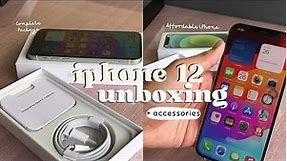 Unboxing iPhone 12 128 GB (Mint Green) 2023 + Gift Box Accessories, Magsafe, Airpods 📦✨