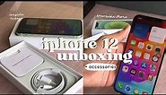 iPhone 12 Mint Green (128 GB) Unboxing in 2024 + Accessories, Magsafe,Magnetic Charger, Aipods Pro📦