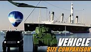Vehicle Size Comparison | Largest and Smallest Vehicle in the world