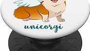 Cute Corgi Unicorn Pop Socket Rainbow Colorful On White PopSockets PopGrip: Swappable Grip for Phones & Tablets