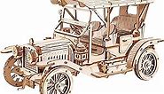 ROKR 3D Wooden Puzzle Model Car Kits to Build for Adults, 1:15 Scale Vintage Car Model Building Kit 298pcs Wood Craft Hobby Gift for Teens Men Women Christmas